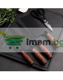 Комплект ножове 6 части белачка и ножица черен